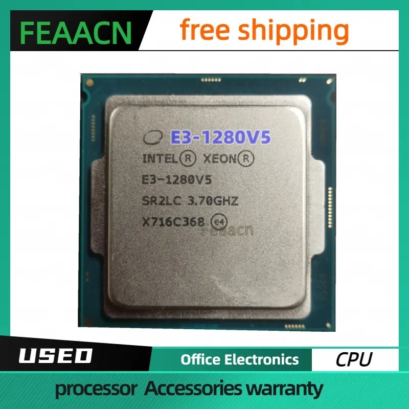 

Usado Xeon E3-1280V5 CPU 3.70GHz 8M 80W LGA1151 E3-1280 V5 Quad-core E3 1280 V5 processador E3 1280V5 Frete grátis