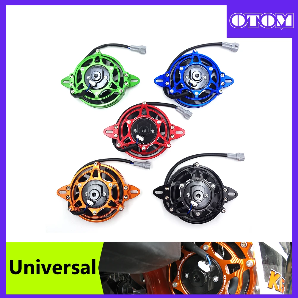 

OTOM Motocross 200cc 250c Radiator Fan With Aluminum Bracket For Honda KTM HUSQVARNA YAMAHA KAWASAKI Universal Cooling Fan Mount