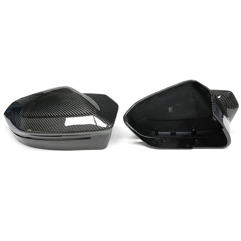 Replacement ABS+Real Carbon Fiber Side Door Rearview Mirror Cover For BMW 5 Series G60 G61 G68 7 Series G70 M5 G90 2024-ON LHD