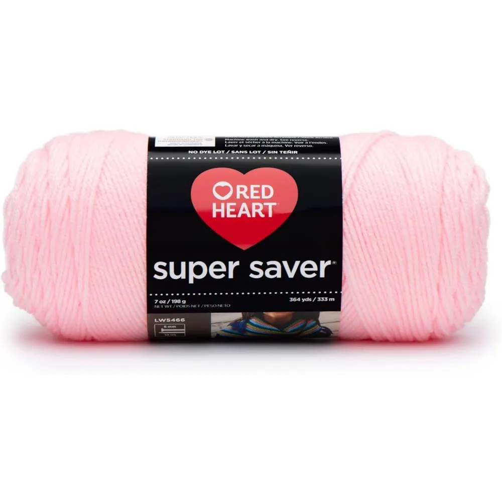 

US Shipping Super Saver Acrylic Yarn for Crochet Knitting Soft Baby Pink Fiber