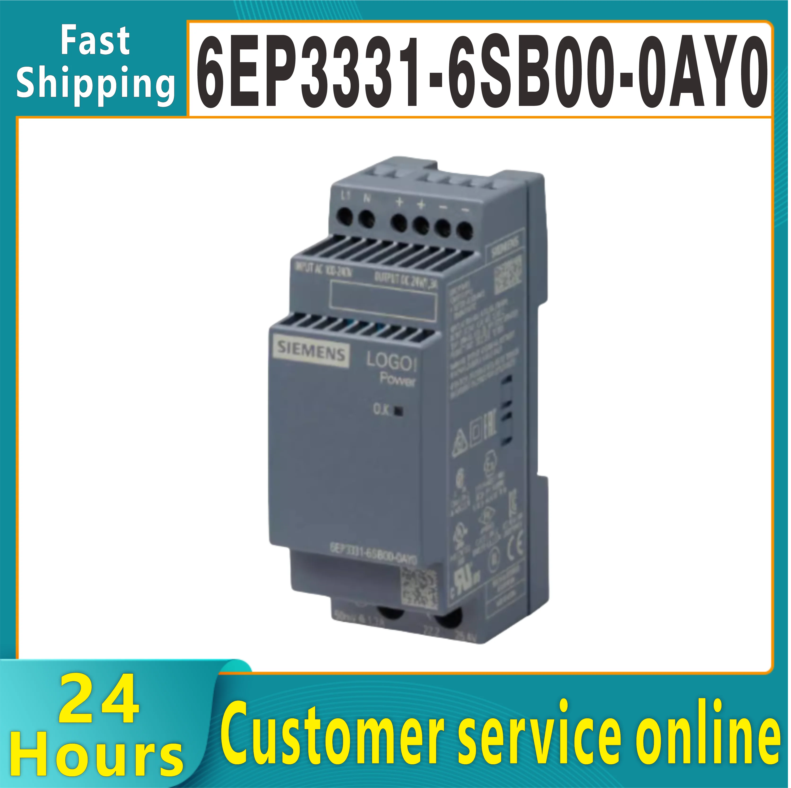 

Оригинальный регулируемый источник питания 6EP3331-6SB00-0AY0 6EP3330-6SB00-0AY0 6EP3333-6SB00-0AY0 24 В/1,3 А