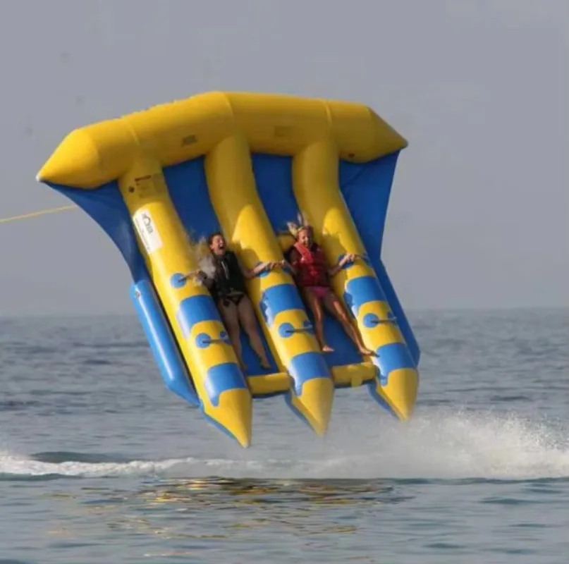 سحب نفخ زلاجات المياه الطائرة أنبوب السمك الطائر لعب المياه معدات البحر قارب الموز