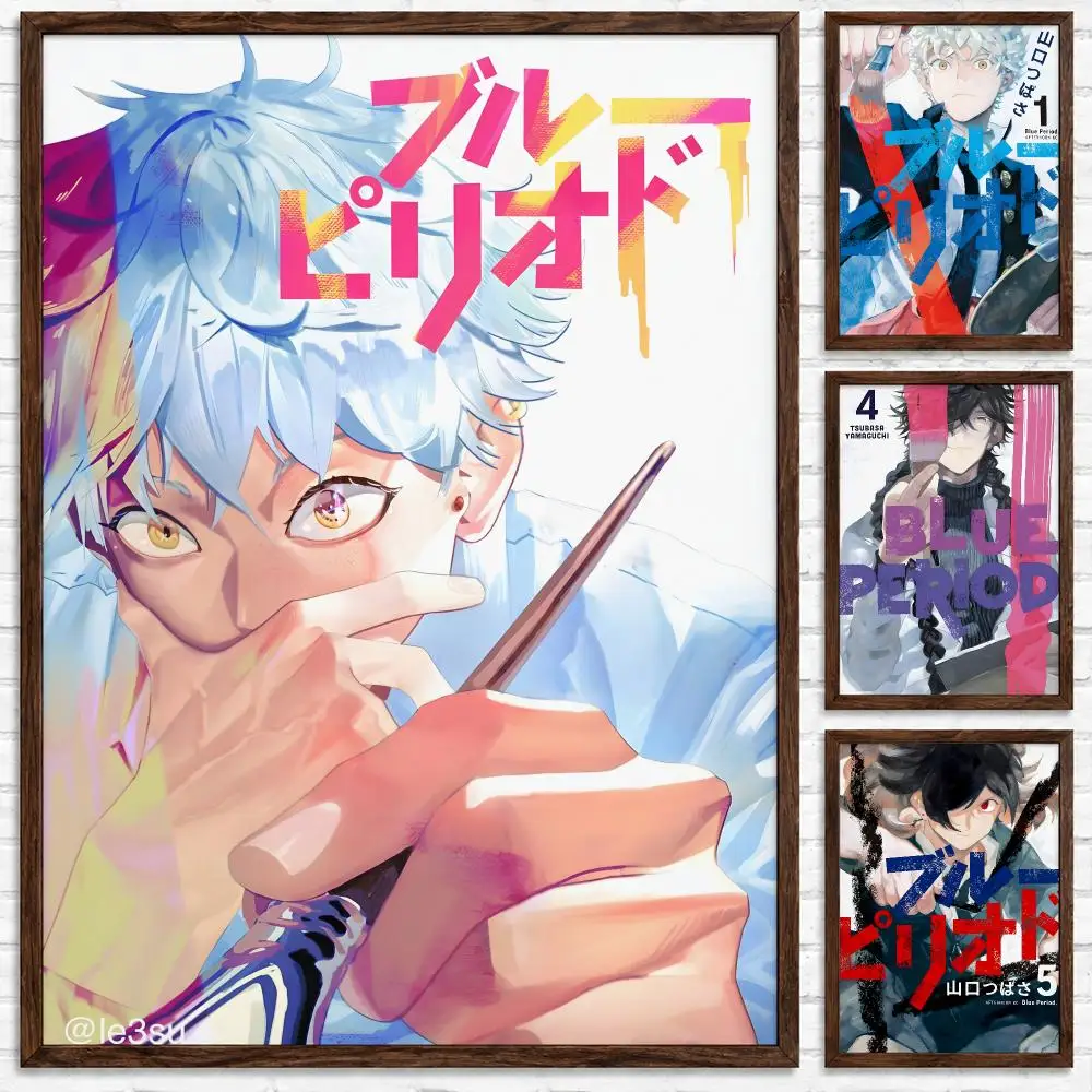 Beautiful Artistic Coming-of-Age Anime Blue Period Poster Self‑Adhesive Waterproof Poster Sticker Wall Art Home Decor