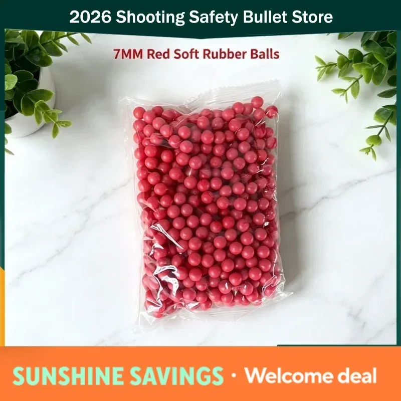 2027 500Pcs/Bag 7MM Red Shock-Absorbing Soft Balls Reusable Outdoor Game Accessory Kit 1Bag/3Bag/5Bag New