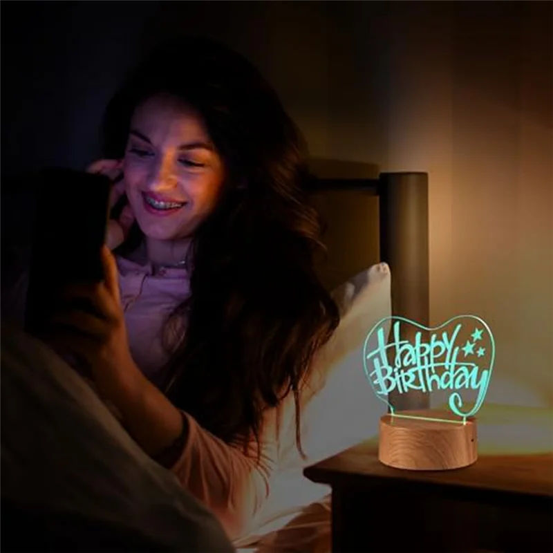 6 قطعة عيد الميلاد ثلاثية الأبعاد ليلة LED قاعدة مصابيح هدية 16 ألوان LED ضوء قاعدة عرض مع جهاز التحكم عن بعد كابل يو اس بي قاعدة مصابيح دائم