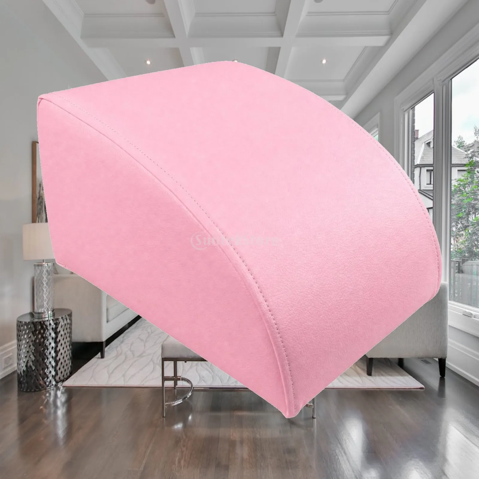 Manicure Hand Rest Wedge Pillow with PU Leather Upholstery for Nail Technician Workstation Comfort