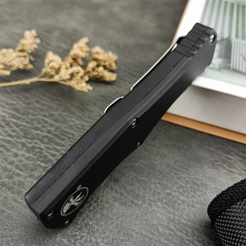 Survival rescue tool knife high hardness 440C blade camping hunting zinc alloy handle convenient folding knife with nylon cover