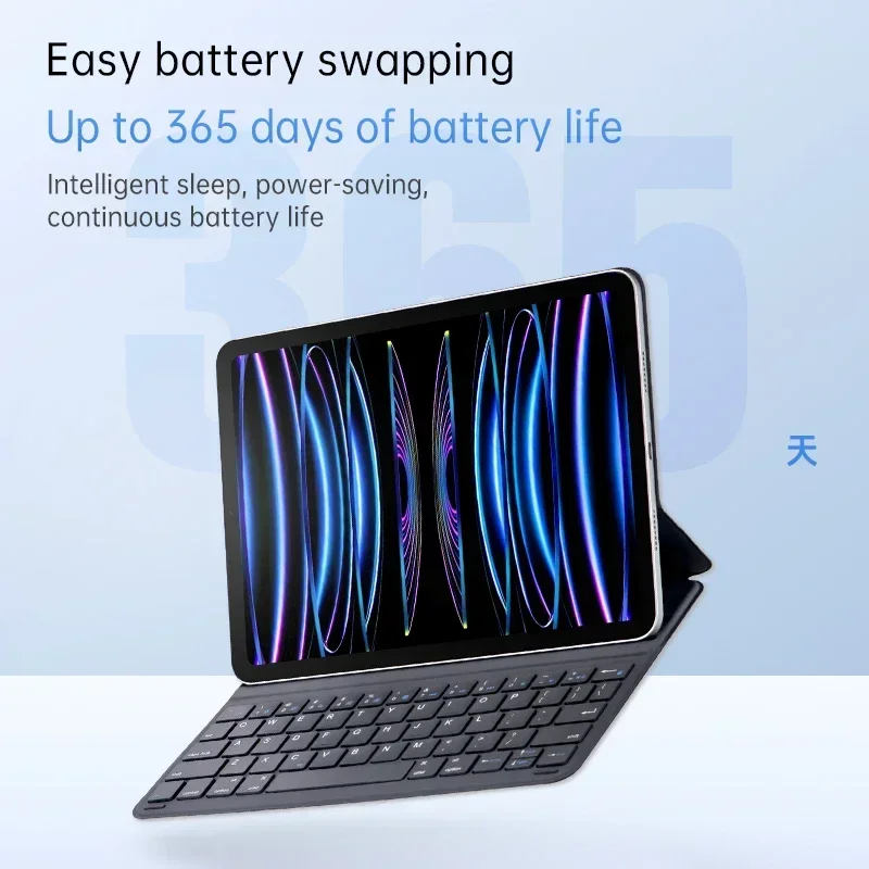 Lightweight Portable Keyboard Case For iPad Air 11 13 2024 M2,Smart Folio Cover Keyboard For iPad 10th Air 4 5 10.9/Pro 11 12.9