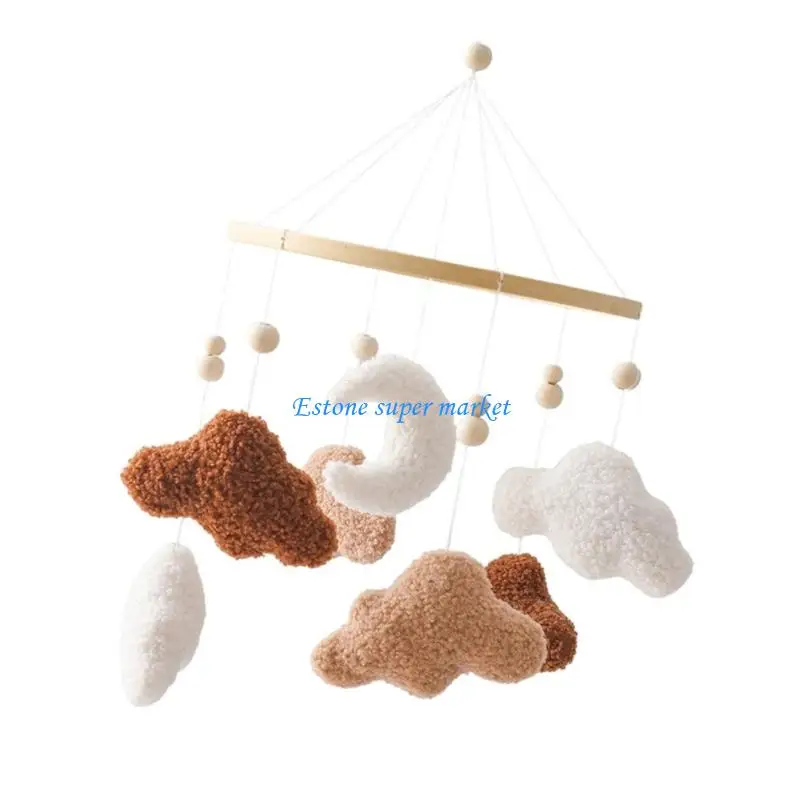 090B Entwicklungsspielzeug für Babys mit strukturierter Mondwolkenform, die Greiffähigkeiten und die Erkundung des Gehörs