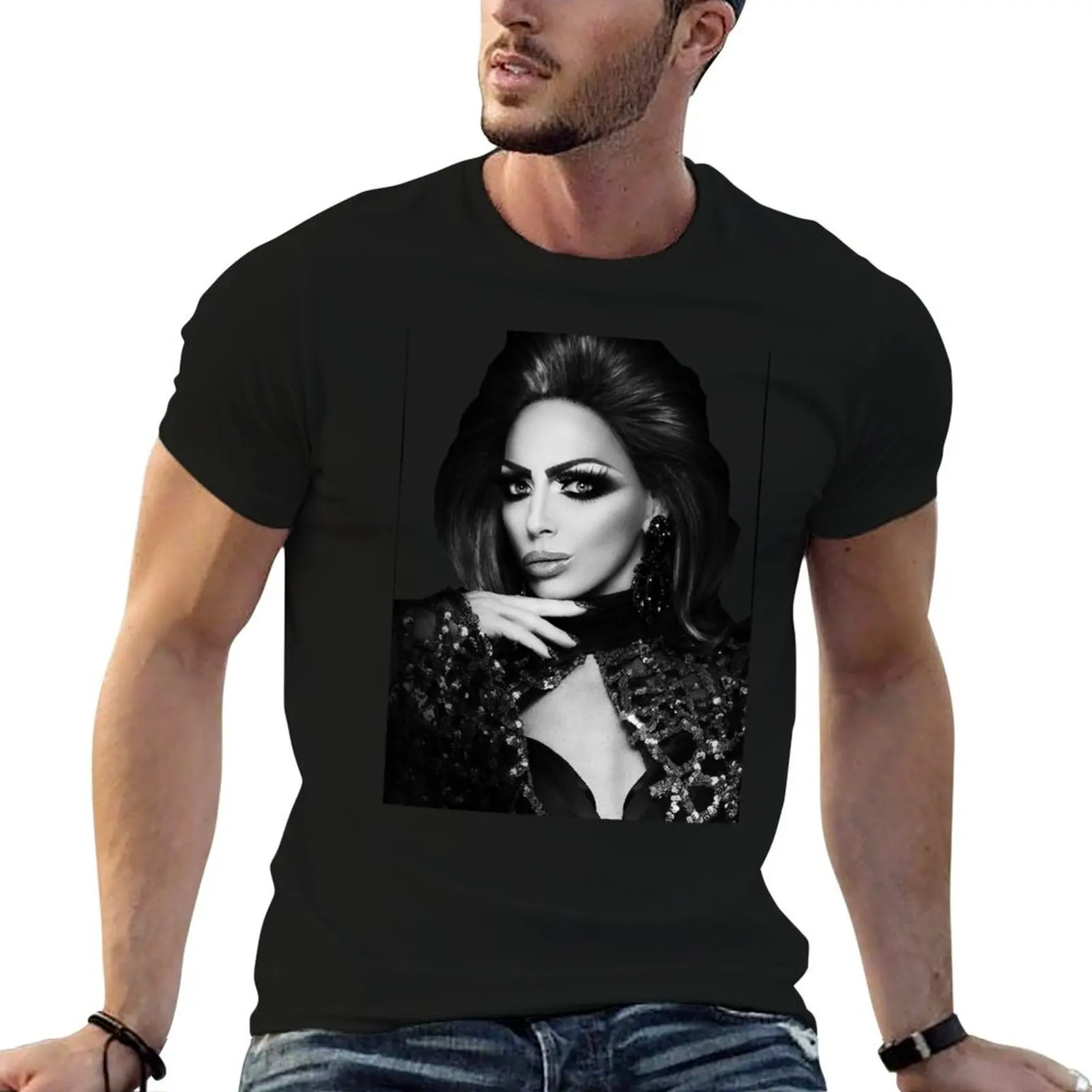

Alyssa Edwards Black T-Shirt t shirts for man pack white cotton tshirt 100% t shirts for man graphic tees T-shirt