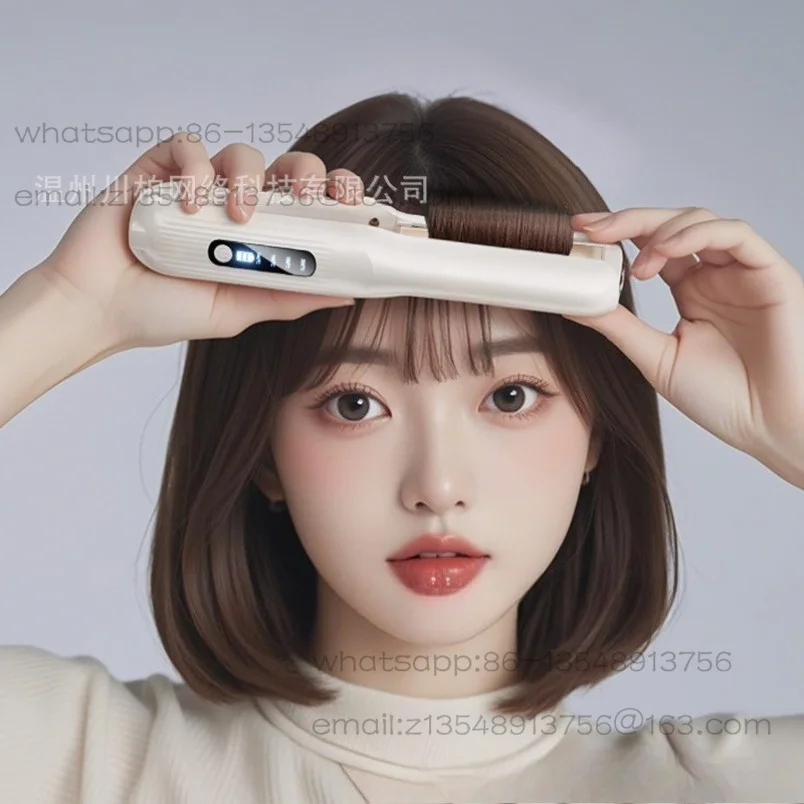 MINI wireless hair straightener rechargeable convenient lock bangs roll hair straightener dual-purpose spot