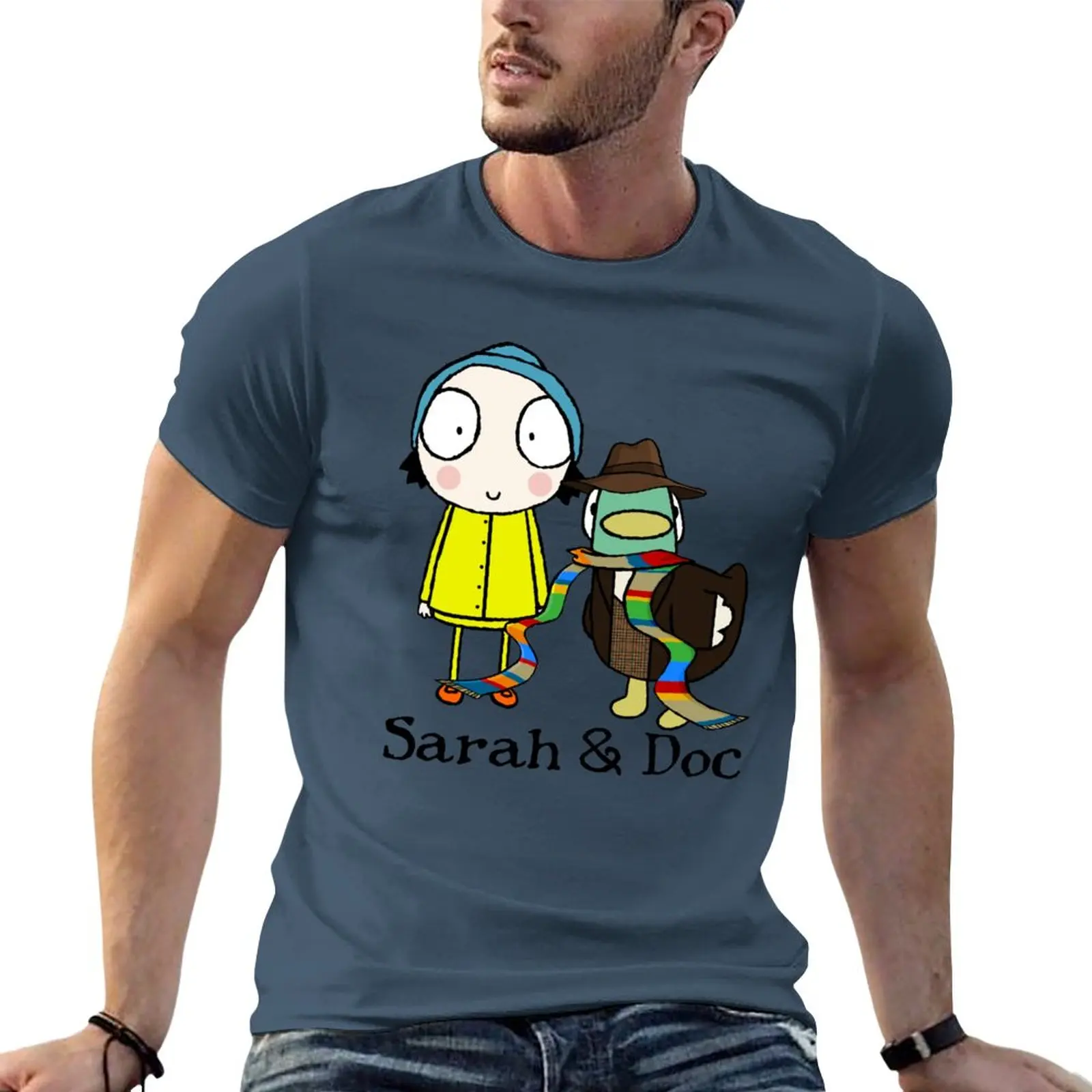 New Sarah and Doc T-Shirt t shirt man vintage clothes Anime t-shirt quick-drying t-shirt tshirts for men