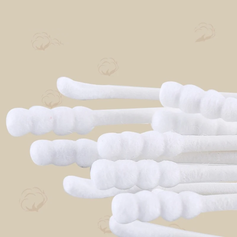 400 Pcs Fine Paper Stick Double Screw Cotton Swab Baby Safety Cotton Buds Baby Clean Ears Health Tampons Paper Sticks