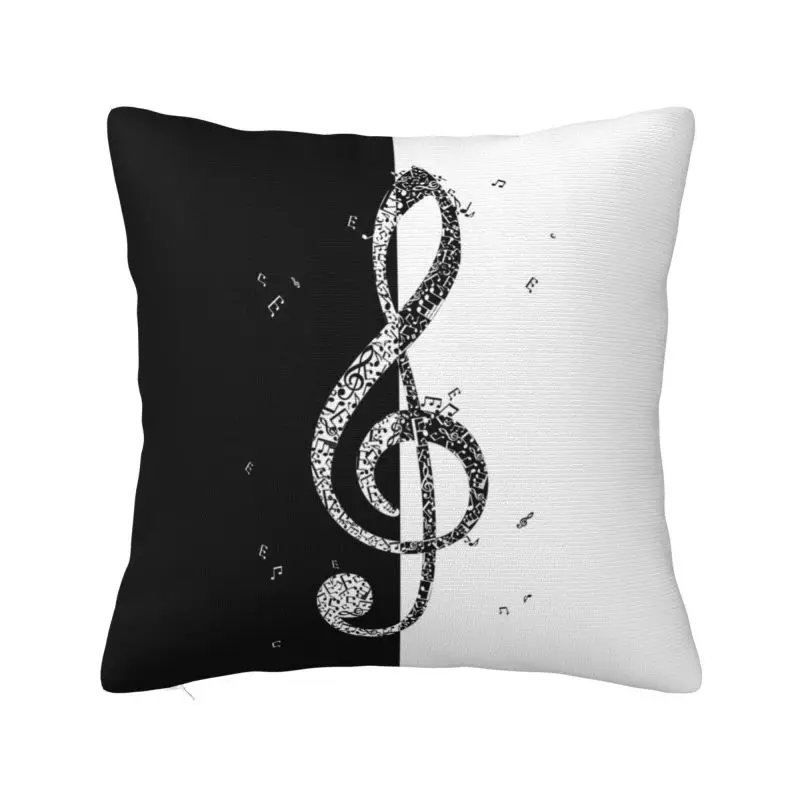 Fashion Music Musical Notes Cushion Cover 45x45cm Velvet Throw Pillow Case for Car Square Pillowcase Decoration