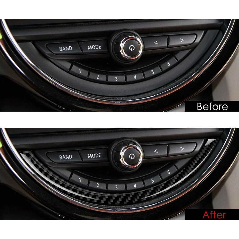 

Real Carbon Fiber For Mini Cooper F55 F56 Console Navigation Screen Frame Trim