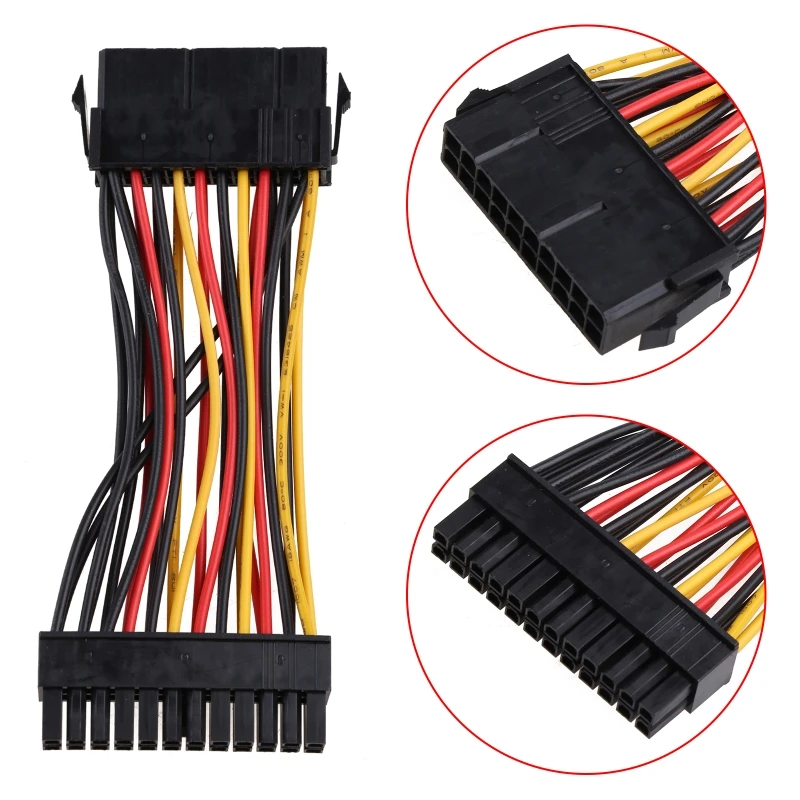 DN59 5.5inch Power Adapter 20-Pin Femle to 24-Pin Male ATX EPS Power Extension Cable CPU Power Supply Converter Cable