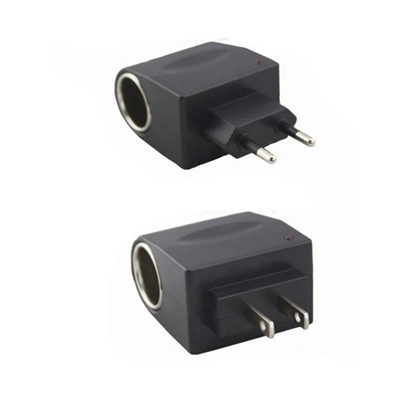 1PCS AC Adapter With Car Socket Auto Charger US/EU/UK Plug 220V AC To 12V DC Use For Car Electronic Devices Use At Home