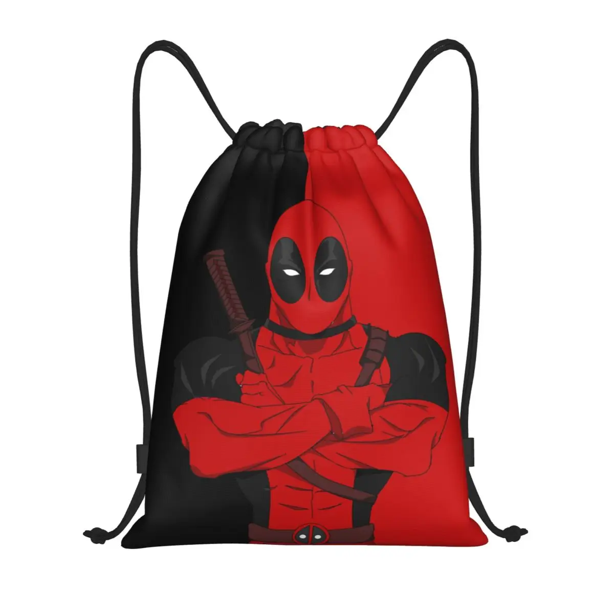 Custom Deadpool Drawstring Bag Women Men Portable Sports Gym Sackpack Training Backpacks