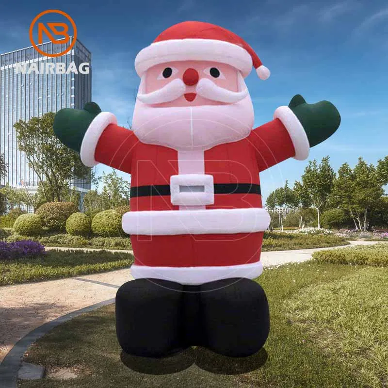 كبير عيد الميلاد الديكور نفخ سانتا كلوز ديكور خارجي 20ft 25ft 30ft كبير نفخ سانتا 30ft الكرتون نموذج للبيع
