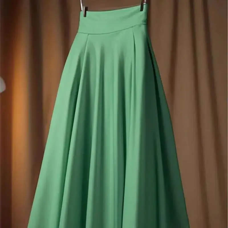 

Юбка трапециевидной формы, винтажные плиссированные юбки-миди, повседневные сказочные праздники Mujer Faldas 518P, новые летние французские элегантные женские юбки с высокой талией