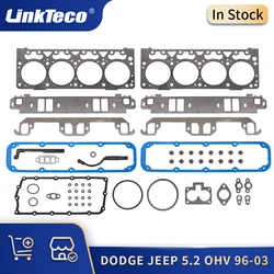 Część silnika zestaw uszczelka głowicy cylindra 5.2L pasuje 92-03 Dodge Dakota Durango RAM Jeep GRAND CHEROKEE 5.2 L OHV 318Cu zestaw pokrywa zaworu