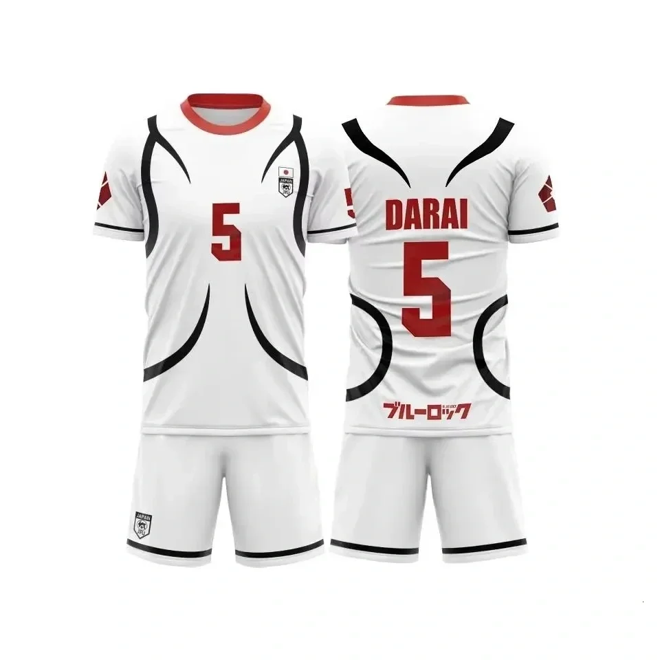 SAE Blue Lock Kostüm Japan U20 Team Oliver Aiku Fußballtrikot # 11 Sendou # 13 Shidou Fußball-T-Shirt und Shorts, zweiteiliges Set – Detail 9