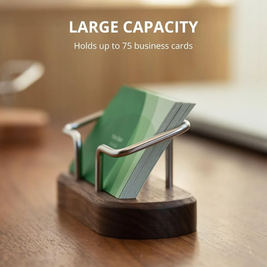 حامل بطاقة عمل من خشب Muso للمكتب، عرض بطاقات عمل خشبية إبداعية لطاولة المكتب الخشبية لطاولة المكتب