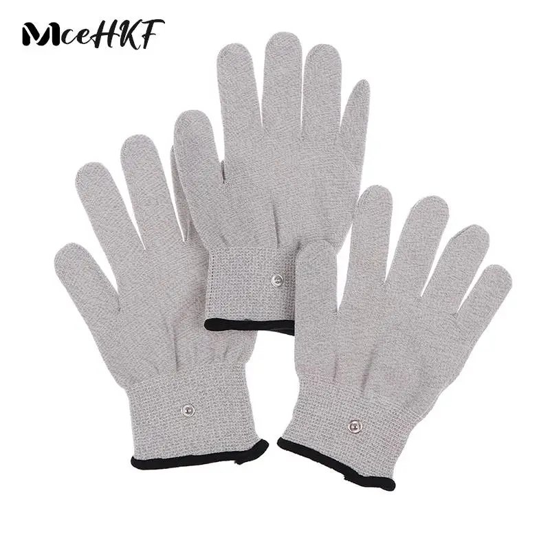 1Pair S M L Conductive Silver Fiber Electrode Therapy Gloves Electrotherapy Unit For Phycical Therapy Sizes