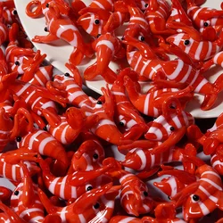 High Quality Cute Lobster Charms For Jewelry Making Bulk Aquarium Glass Materials Sea Animal Pendant DIY Charm Ornaments Decor