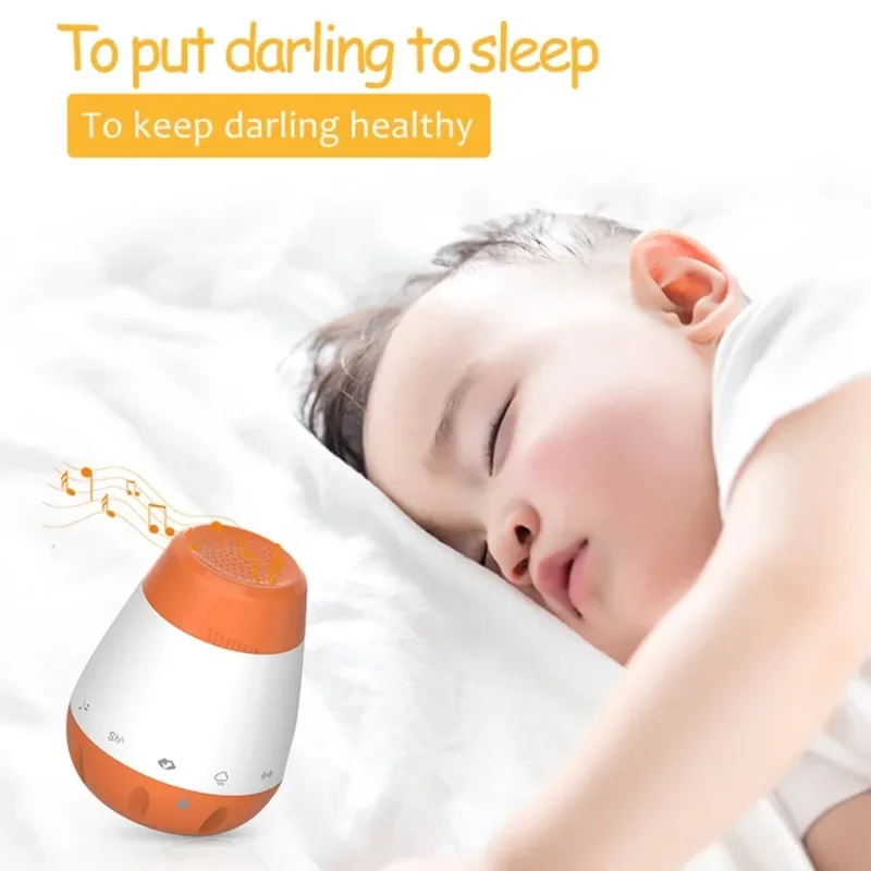 เด็กเครื่องเสียงสีขาวสมาร์ทเพลงเซ็นเซอร์เสียงทารก Bad Sleep Helper Therapy Sound Monitor เครื่องกําเนิดไฟฟ้าสําหรับทารกผ่อนคลายของเล่น