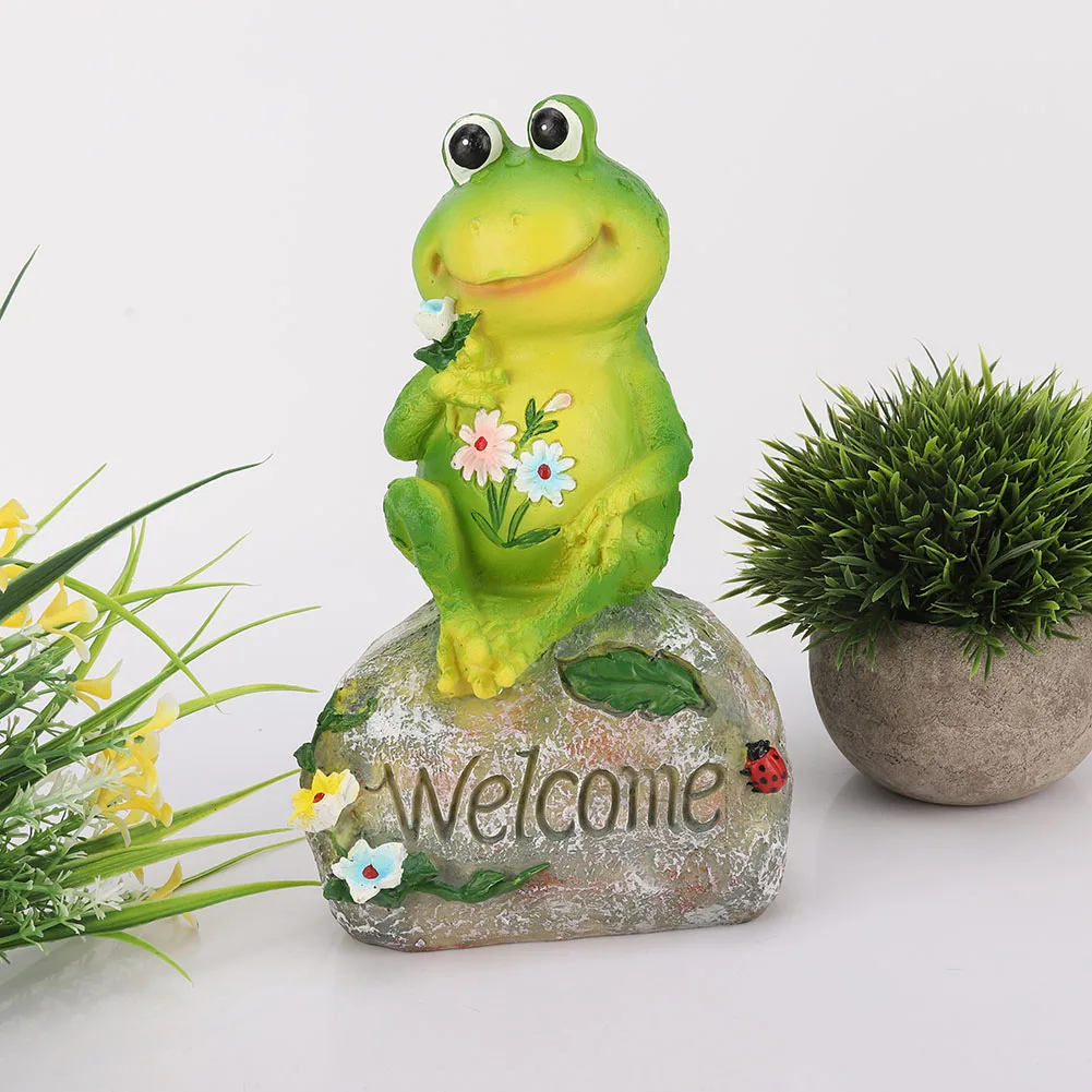 

Outdoor Garden Pool Animal Frog Ornament Figurine Model Resin Yard Pond Lawn Statue