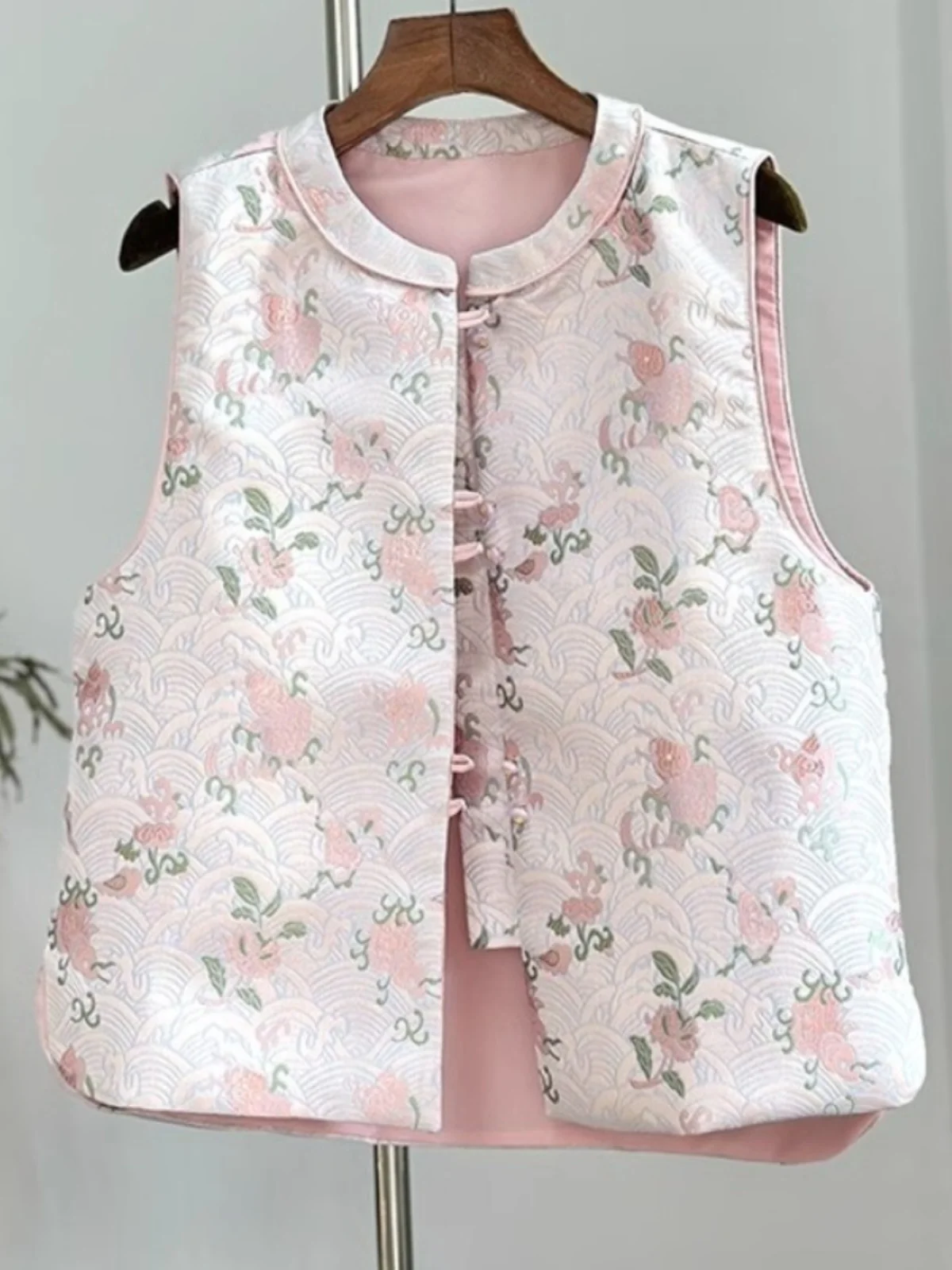 

Шелковый жилет Song Jin Svel, женский высококачественный традиционный китайский жилет в национальном стиле, летняя одежда