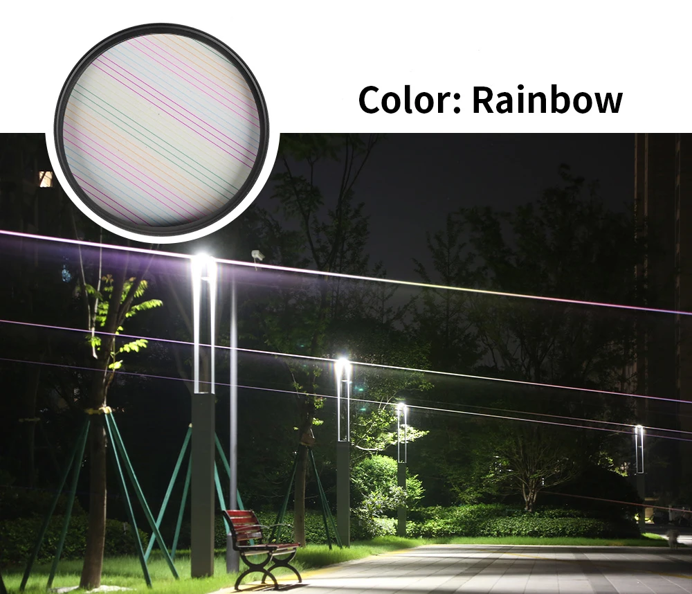 Circular lens Flare Filter Rainbow Colorfu Effect Filter for Canon Nikon Sony Pentax Fuji Olympus Camera Cinematicd