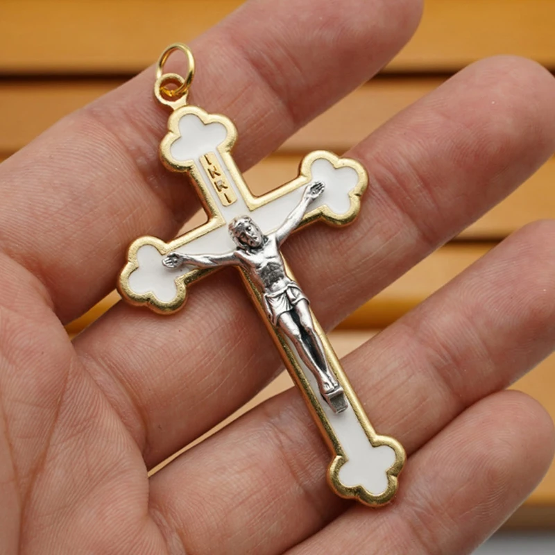 5.5cm Alloy Cross Pendant Rosarios catolicos accessories Religious jewelry Cruz pectoral Articulos religiosos catolico crosses