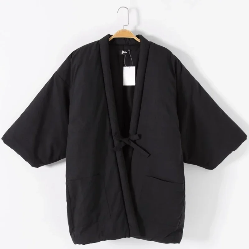 Hanten chaquetas abrigos Kimono cárdigan de invierno Haori mujeres cálido grueso Yukata hombres ropa Vintage japonesa