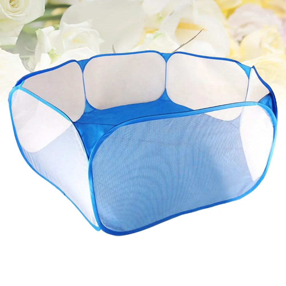 Faltbarer blauer Ball-Pool-Zelt-Laufstall, einfache Montage, leicht, für drinnen und draußen, Kinderspielhaus, Laufstall aus sicherem Material