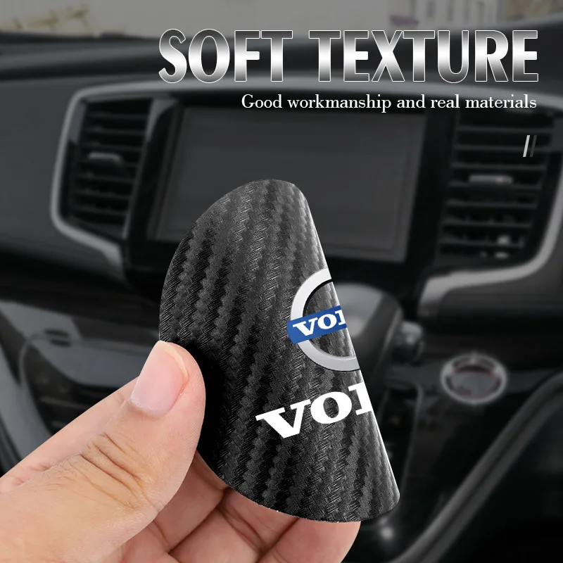 2Pcs Leather Coaster Anti-noise Water Cup Pad Cushion For Volvo XC90 V90 V60 XC60 V40 S80 S60 S90 C40 XC40 V70 XC70 C30 C70 EX90