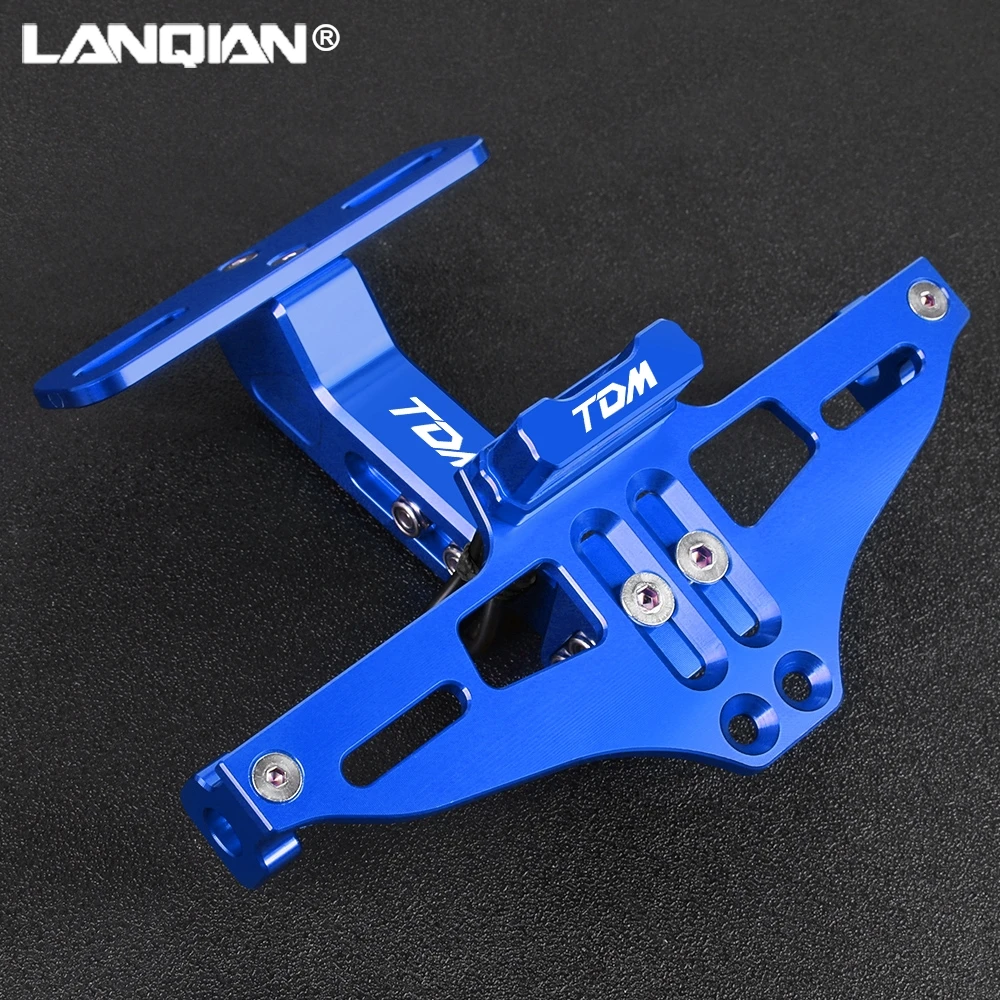 For YAMAHA TDM 900 850 TDM900 TDM850 1991-2017 2018 2019 Adjustable Frame Holder Bracket Motorcycle Angle License Number Plate