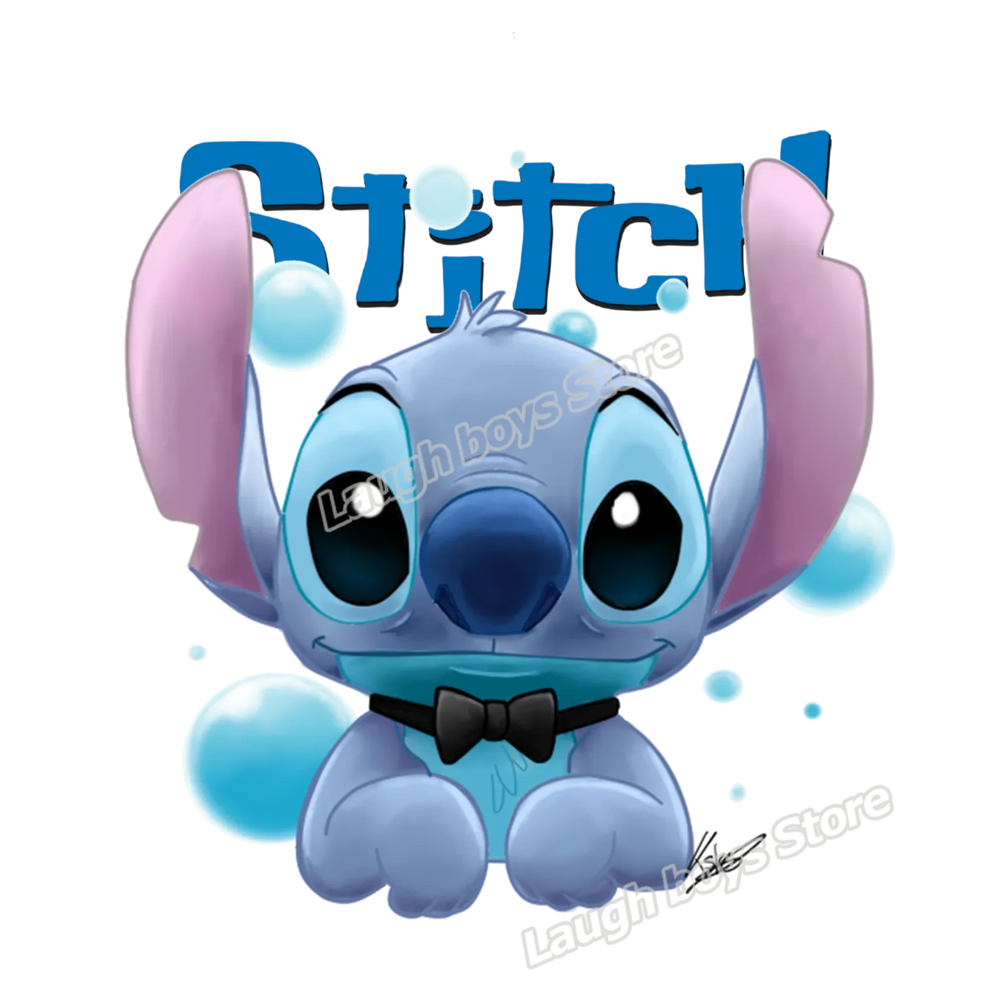 Disney Loli Stitch Ironing Hot Transfer Patch Clothing Large Sticker Stitch Crashes DIY Cloth Patches Bag Shirt Design Stickers