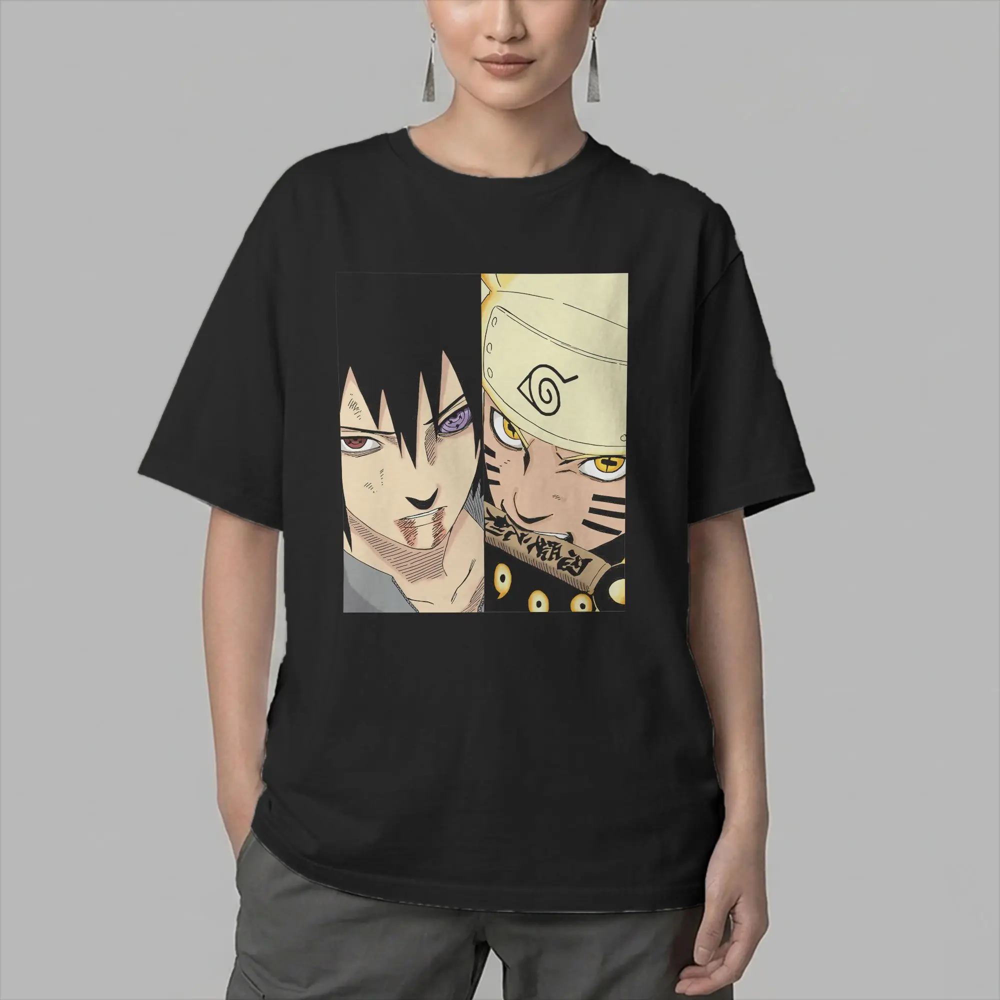 Men Naruto Sasuke T Shirt Anime 100% Cotton Clothing Funny Short Sleeve O Neck Tees New Arrival T-Shirts