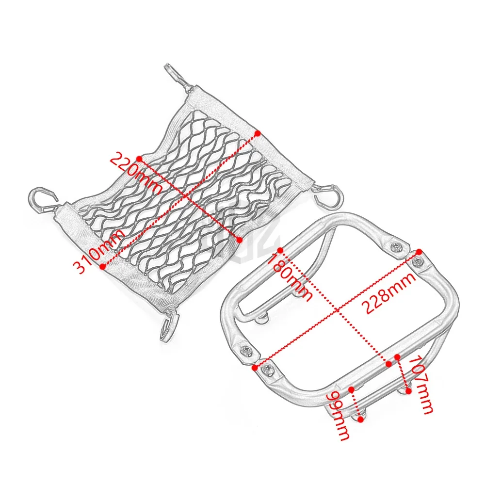 For Vespa Sprint Primavera 150 2017-2023 Scooter Front Footrest Shelf Rack Cargo Luggage Shelf Holder Bracket