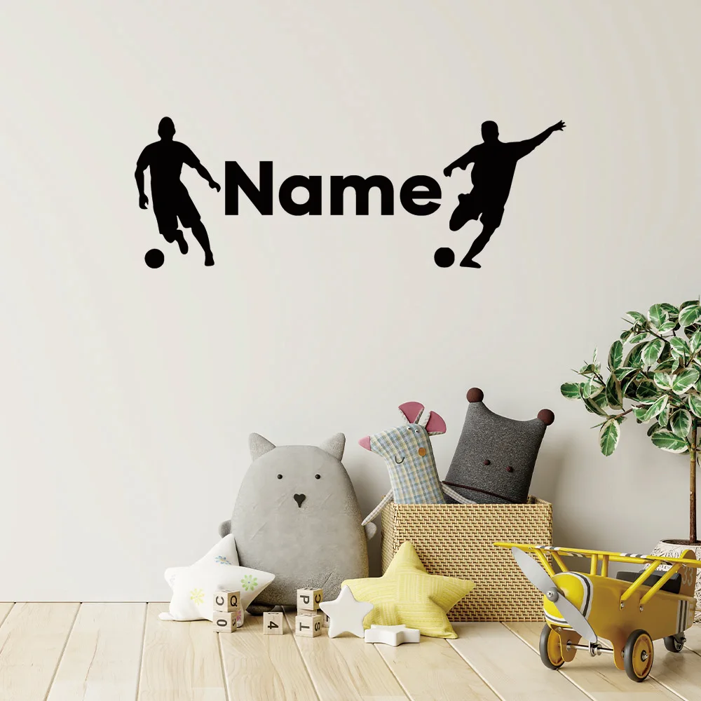 1pc Colorful Personalize Custom Name Soccer Wall Sticker Wall Decal Sticker Home Decor0 Wall Decal Home Decor