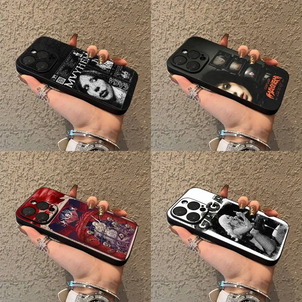 

L-Lady G-Gaga Mayhem Phone Case For iPhone 17,16,15,14,13,12,Pro,Max,Plus,E,SE4,Air,Mini Black Soft Box
