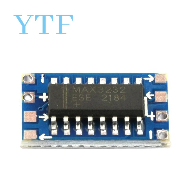 5 pçs/lote mini rs232 max3232 nível para ttl placa de nível conversor adaptador módulo para arduino