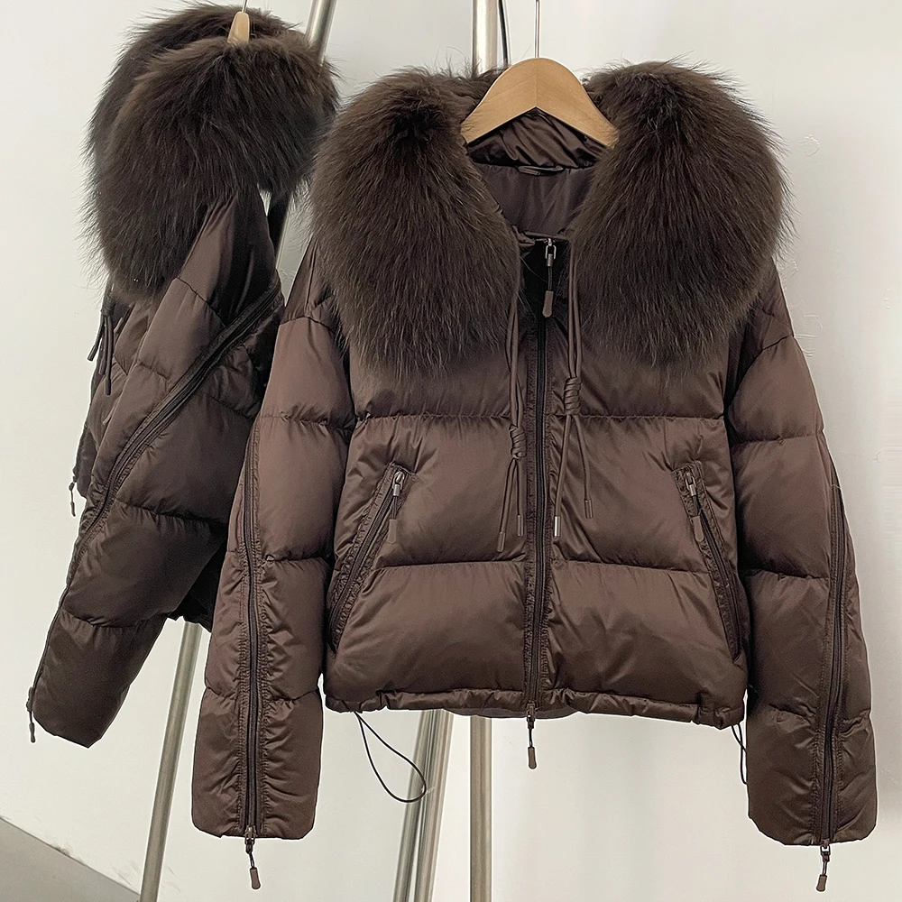 OFTBUY معطف الفرو النسائي الكوري Dongdaemun ملابس عالية الجودة الفراء الحقيقي الجديد في المعاطف والسترات Manteau فام 2026 أسفل سترة #4