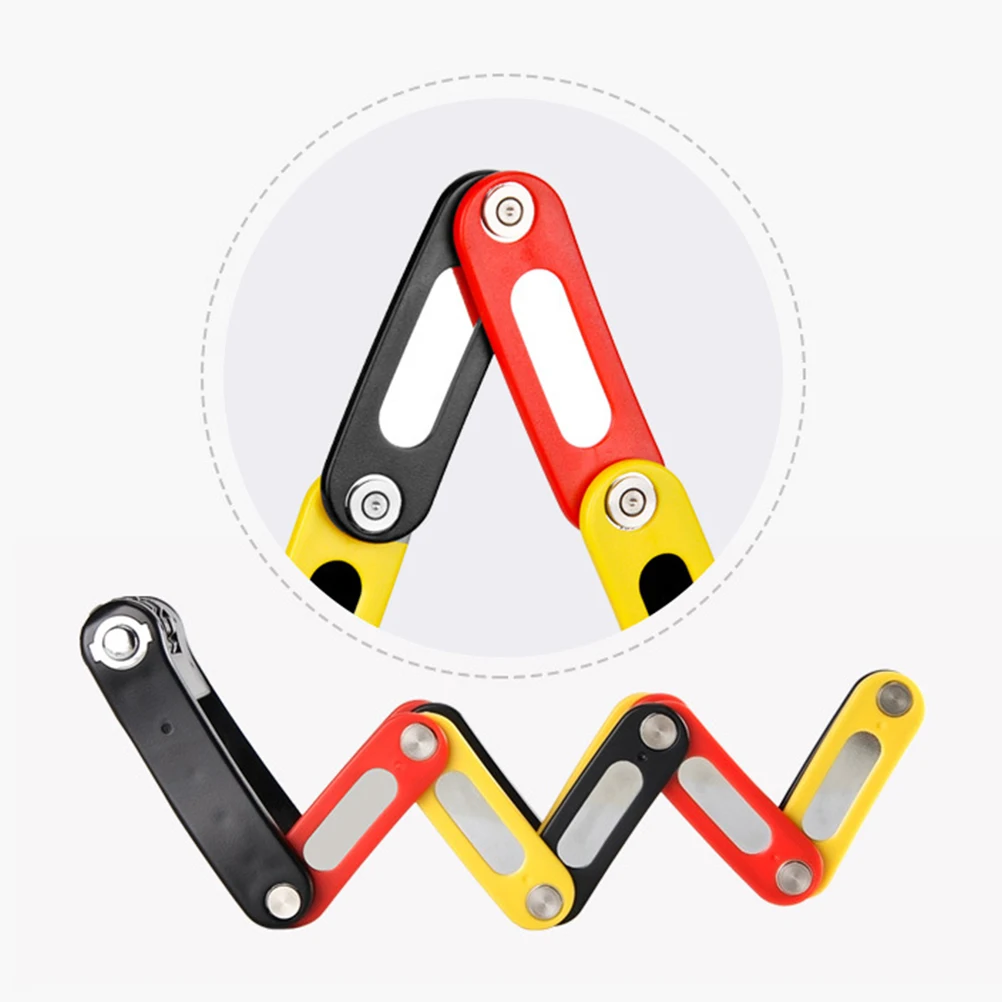 

4 Portable Bicycle Lock Chain Heavy Duty Bike Password with Mount for Kids Accessories Electric Scooter