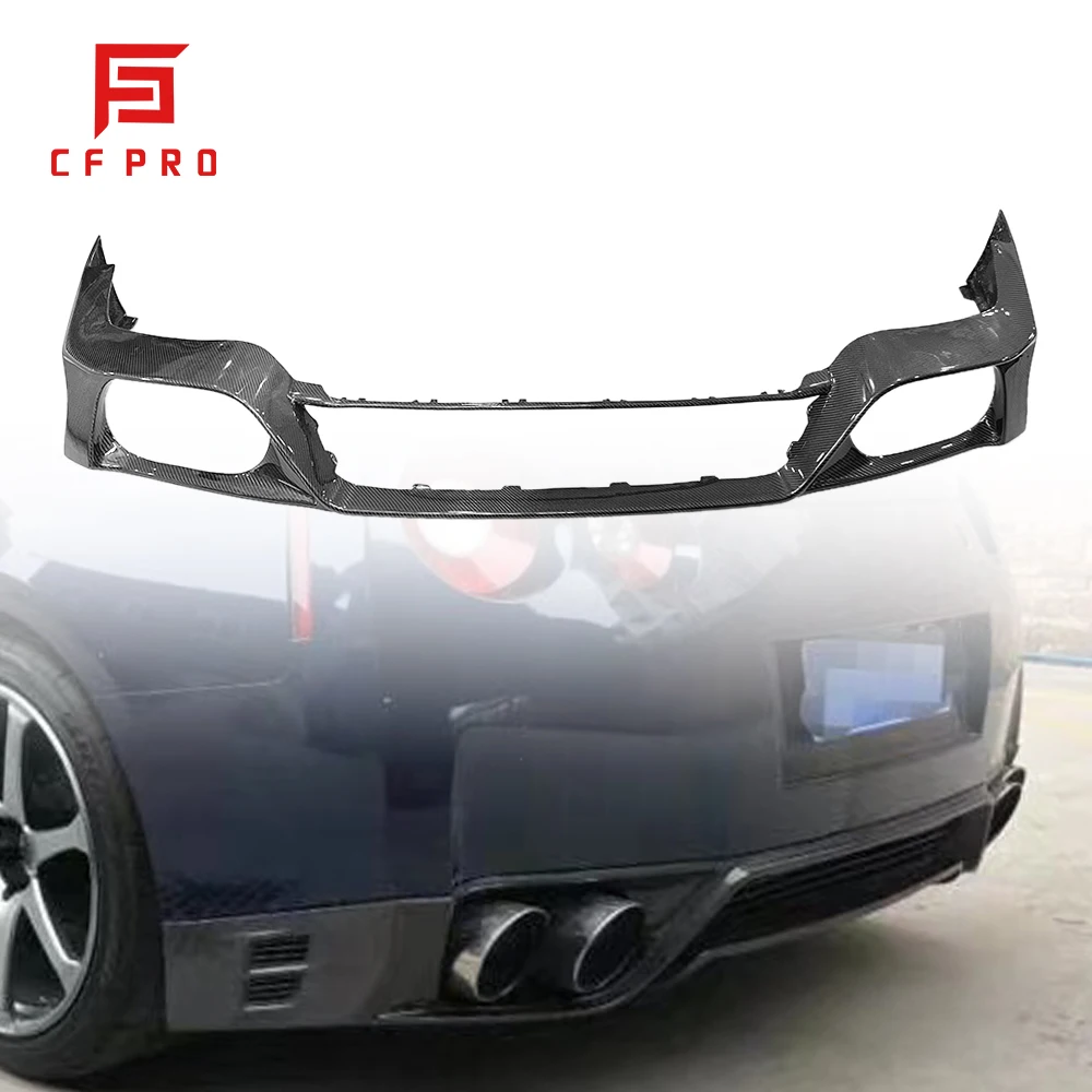 GTR R35 Real Carbon Fiber OEM Style Rear Bumper Diffuser Splitter For Nissan GTR R35