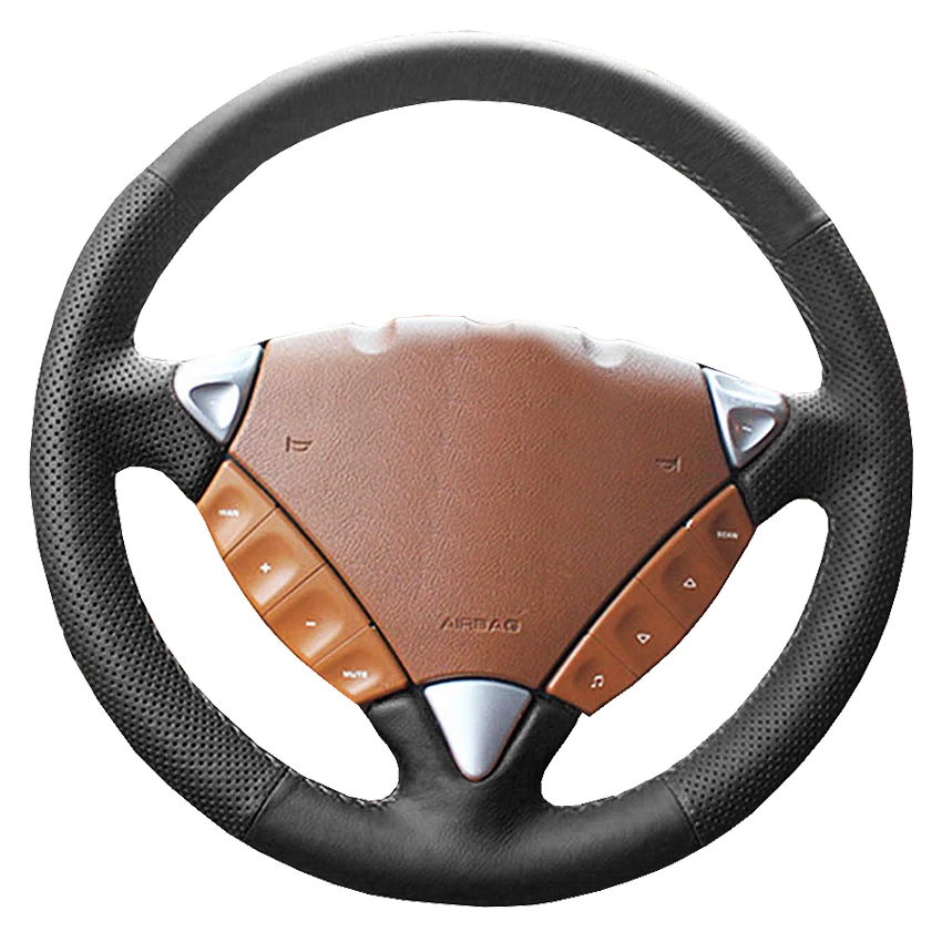 

Black Artificial Leather Hand-Stitched Car Steering Wheel Cover For Porsche Cayenne 2006 2007 2008 2009 2010