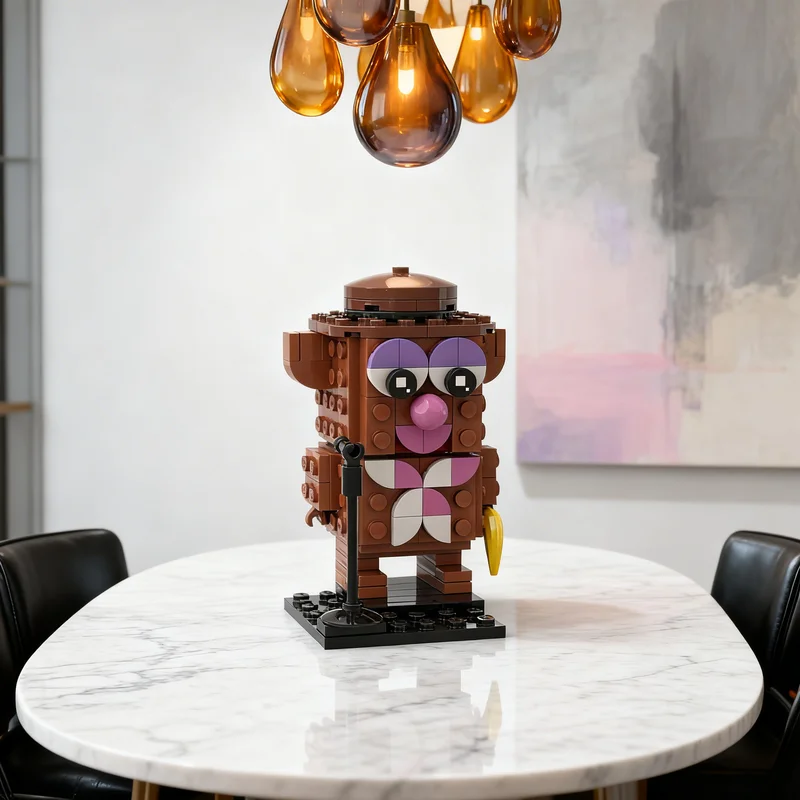 

133pcs MOC Fozzie Bear The Muppets Brickheadz Model Building Blocks Construction Christmas Gift Idea Education Brick Toys Kids
