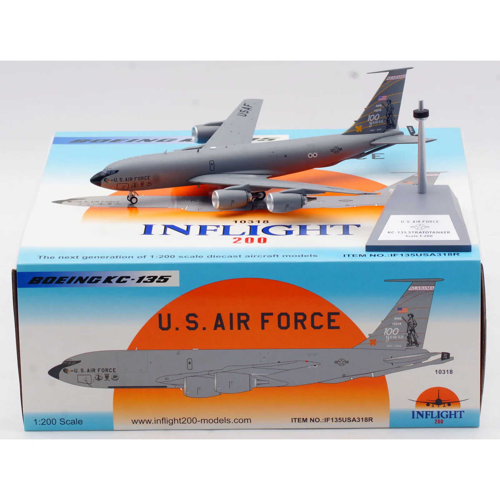 IF135USA318R Alloy Collectible Plane Gift INFLIGHT 1:200 U.S. AIR FORCE Boeing KC-135R Diecast Aircraft Jet Model 61-0318